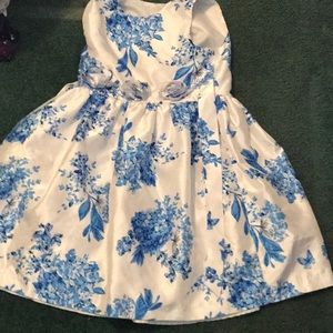 Blue kids party dress worn once